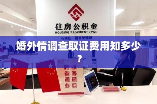 萍乡婚外情调查取证费用知多少？