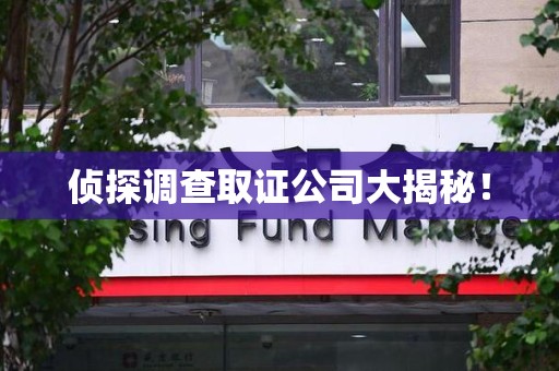 萍乡侦探调查取证公司大揭秘！