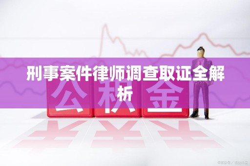 萍乡刑事案件律师调查取证全解析