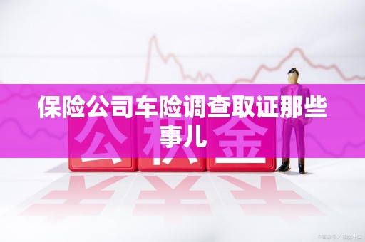 萍乡保险公司车险调查取证那些事儿