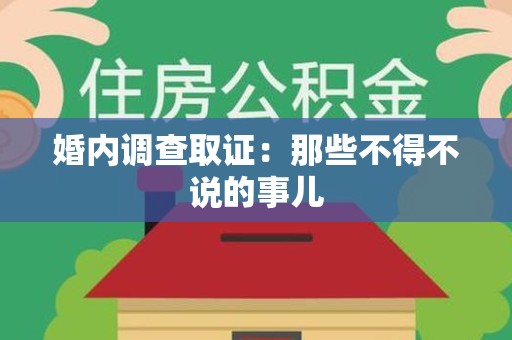 萍乡婚内调查取证：那些不得不说的事儿