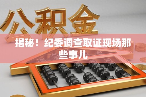萍乡揭秘！纪委调查取证现场那些事儿