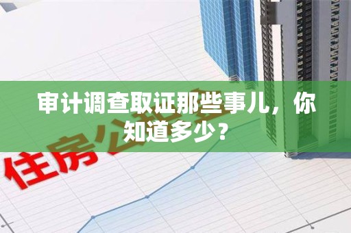萍乡审计调查取证那些事儿，你知道多少？