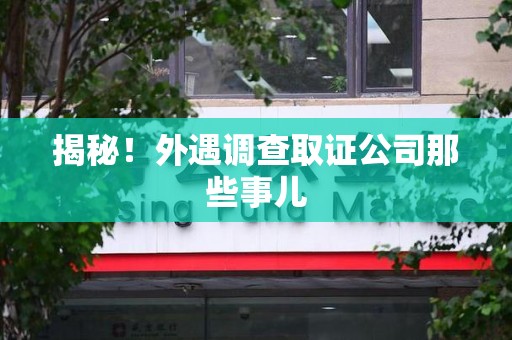萍乡揭秘！外遇调查取证公司那些事儿