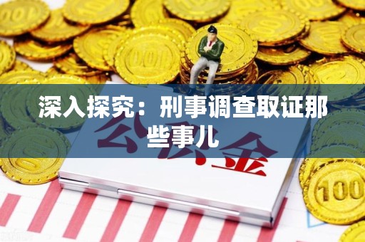 萍乡深入探究：刑事调查取证那些事儿