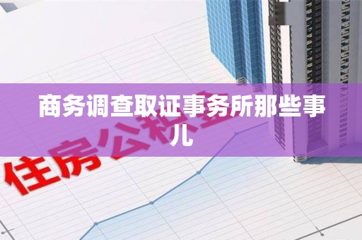 萍乡商务调查取证事务所那些事儿