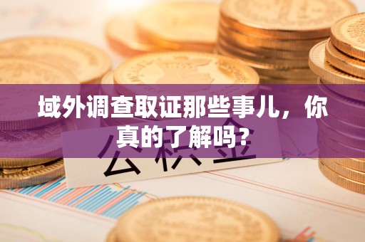萍乡域外调查取证那些事儿，你真的了解吗？