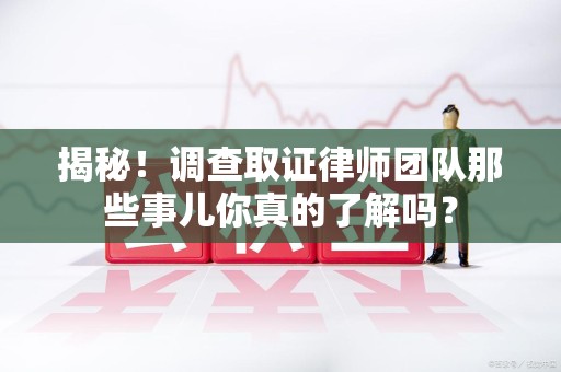 萍乡揭秘！调查取证律师团队那些事儿你真的了解吗？